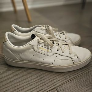 Cute Leather Adidas Sneakers